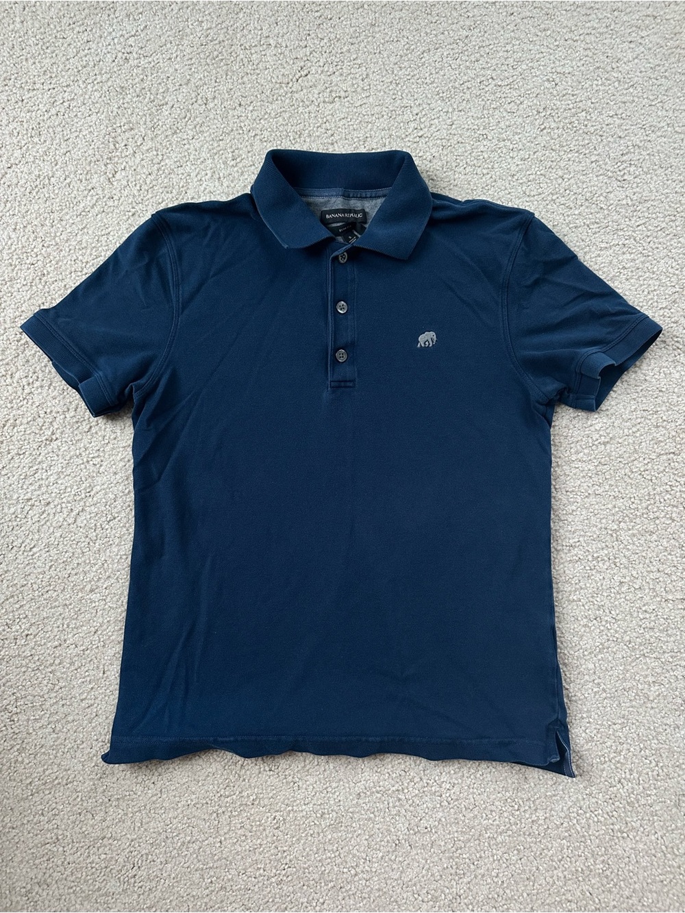 Banana Republic Men's Navy Polo with Subtle Logo
